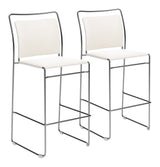 Verbena Cream Barstool (Set of 2) by Zuomod at Eve Furniture