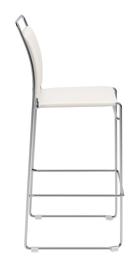 Verbena Cream Barstool (Set of 2) by Zuomod at Eve Furniture