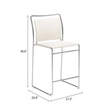 Verbena Cream Counter Stool (Set of 2) by Zuomod at Eve Furniture