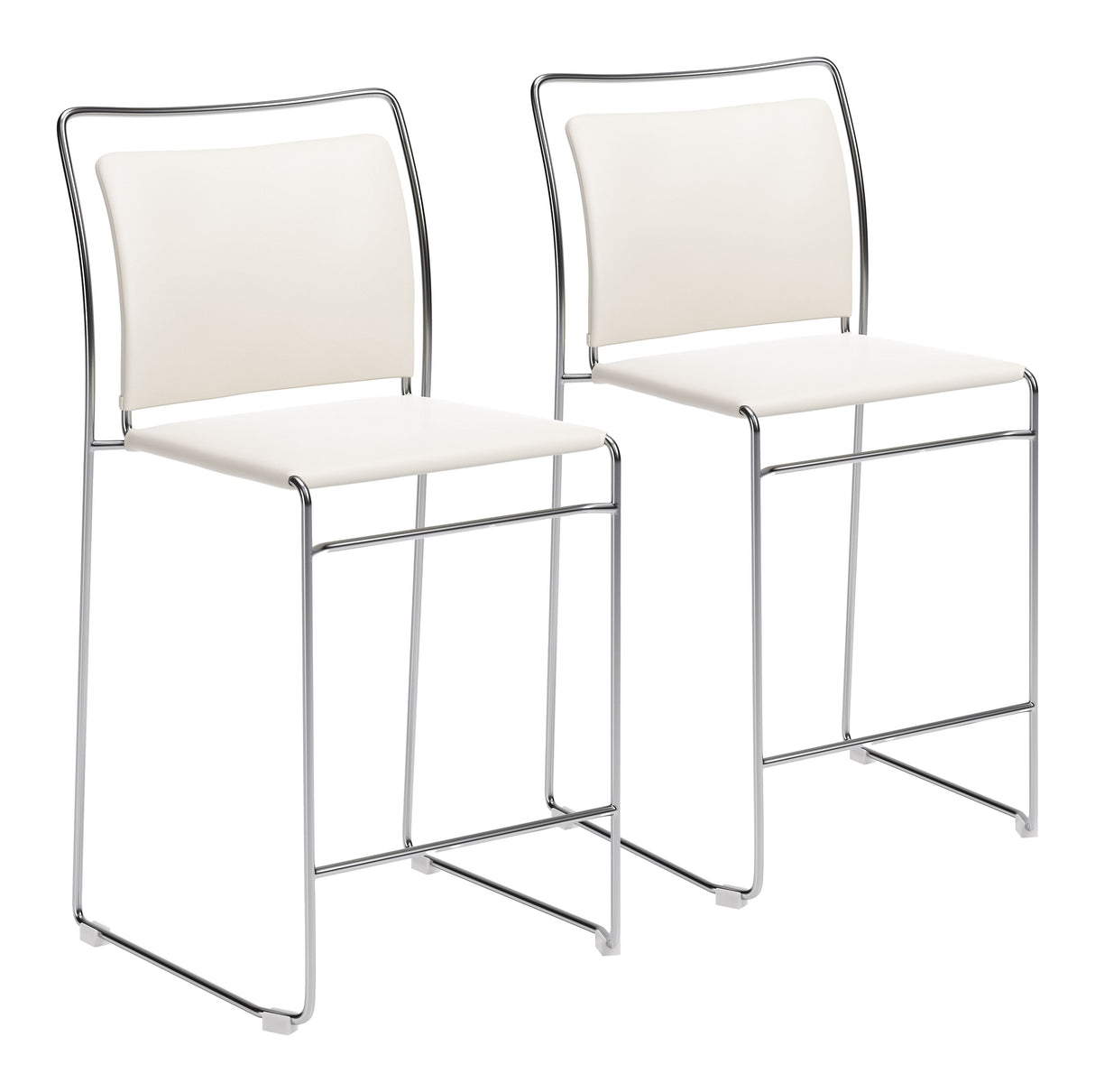 Verbena Cream Counter Stool (Set of 2) by Zuomod at Eve Furniture