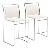 Verbena Cream Counter Stool (Set of 2) by Zuomod at Eve Furniture