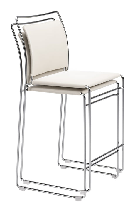 Verbena Cream Counter Stool (Set of 2) by Zuomod at Eve Furniture