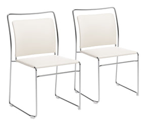Verbena Cream Dining Chair (Set of 2) by Zuomod at Eve Furniture