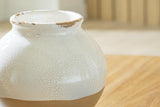 Vercott Cream/Tan Vase by Ashley at Eve Furniture