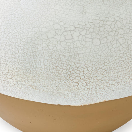 Vercott Cream/Tan Vase by Ashley at Eve Furniture