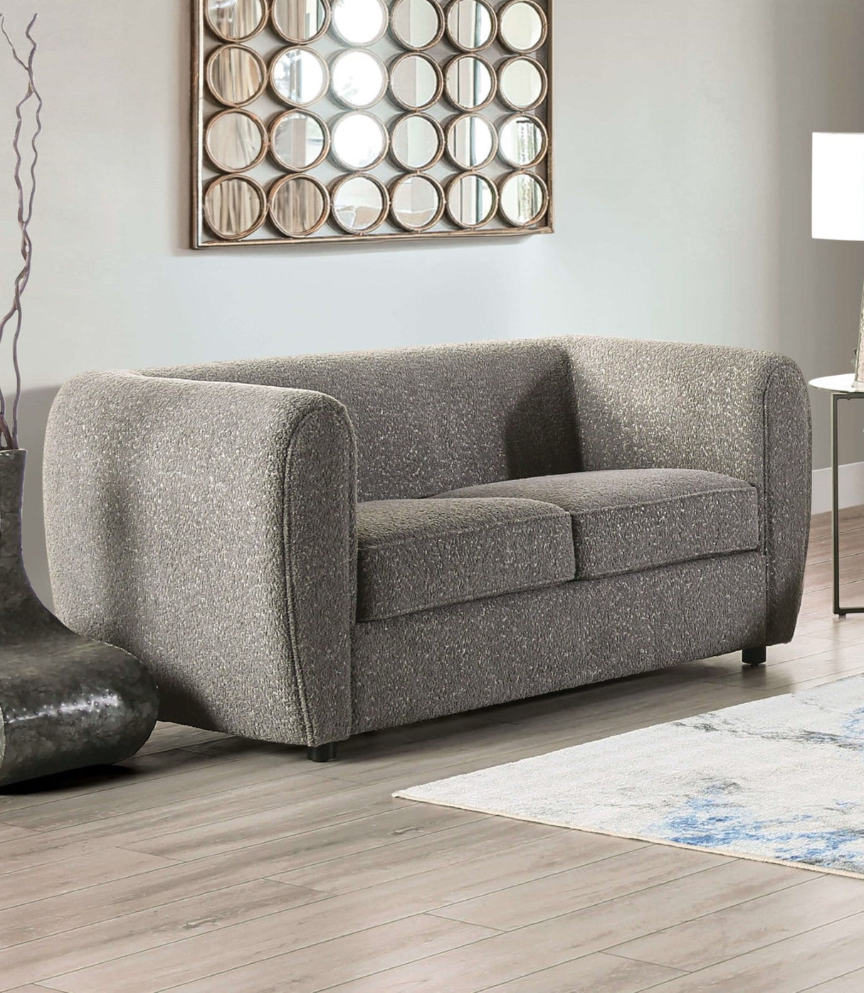 Verdal Charcoal Gray Sofa & Loveseat by Furniture of America at Eve Furniture