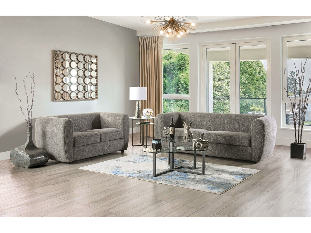Verdal Charcoal Gray Sofa & Loveseat by Furniture of America at Eve Furniture