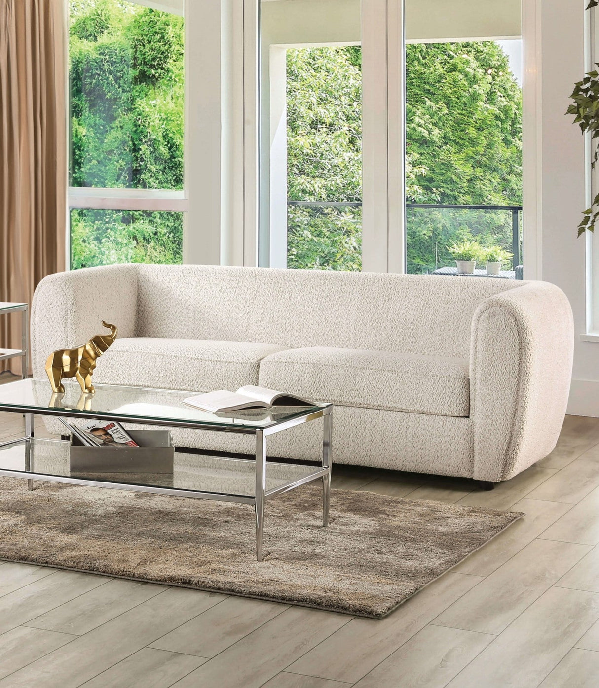 Verdal Off-White Sofa & Loveseat by Furniture of America at Eve Furniture