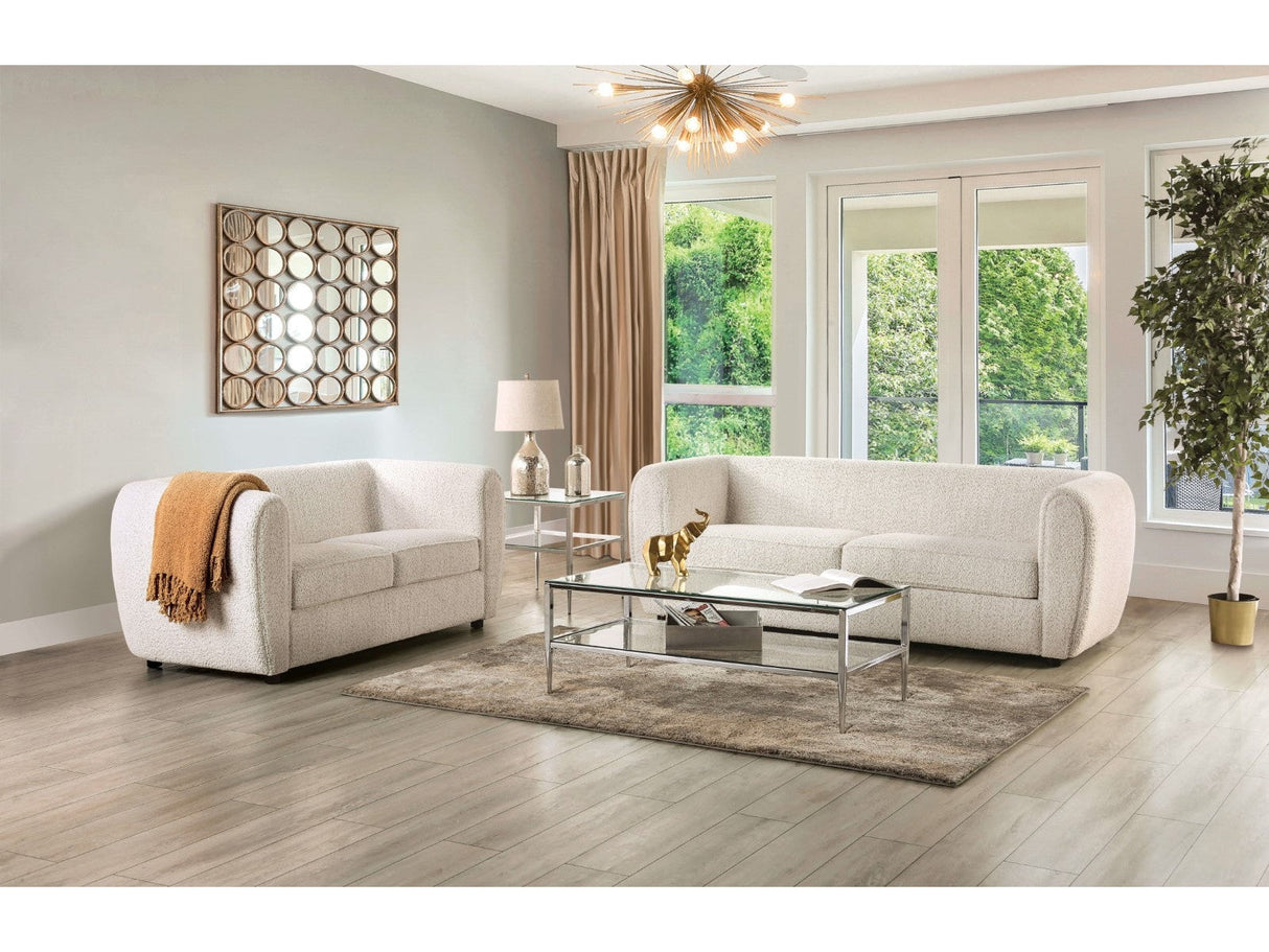 Verdal Off-White Sofa & Loveseat by Furniture of America at Eve Furniture