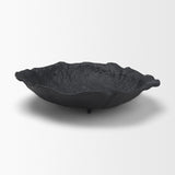 Verdant Large Matte Black Metal Decorative Centerpiece Bowl by Mercana at Eve Furniture