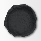 Verdant Large Matte Black Metal Decorative Centerpiece Bowl by Mercana at Eve Furniture