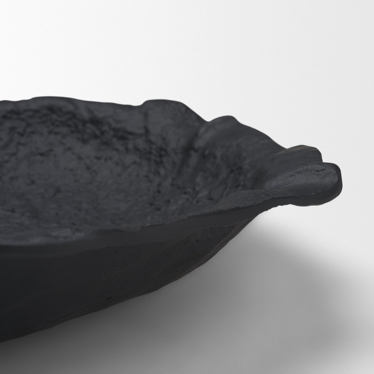 Verdant Large Matte Black Metal Decorative Centerpiece Bowl by Mercana at Eve Furniture