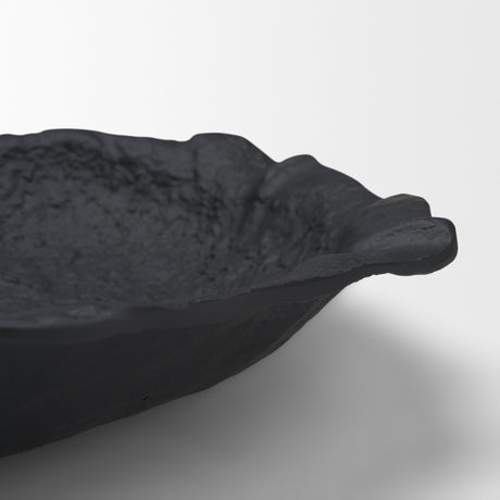 Verdant Large Matte Black Metal Decorative Centerpiece Bowl by Mercana at Eve Furniture