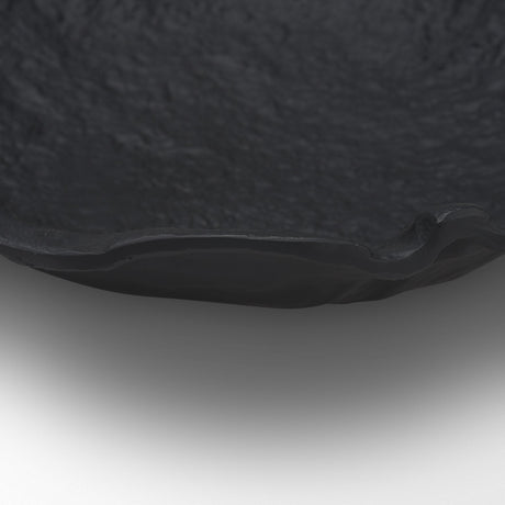 Verdant Large Matte Black Metal Decorative Centerpiece Bowl by Mercana at Eve Furniture