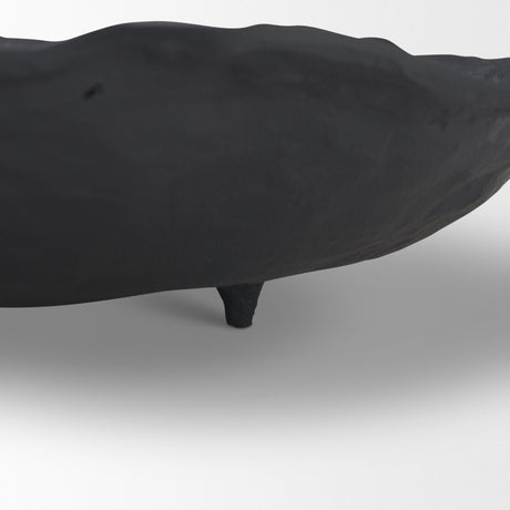Verdant Large Matte Black Metal Decorative Centerpiece Bowl by Mercana at Eve Furniture