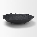 Verdant Large Matte Black Metal Decorative Centerpiece Bowl by Mercana at Eve Furniture