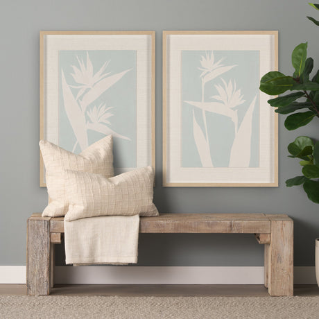 Verdant Silhouettes I by Hannah Dawson Hand Embelished Textured Framed Artwork Matted under Glass by Mercana at Eve Furniture