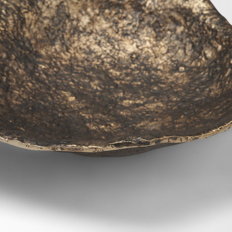 Verdant Small Antiqued Brass Metal Decorative Centerpiece Bowl by Mercana at Eve Furniture