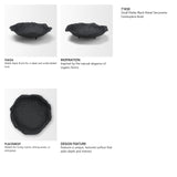 Verdant Small Matte Black Metal Decorative Centerpiece Bowl by Mercana at Eve Furniture