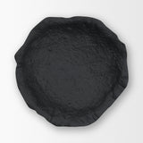 Verdant Small Matte Black Metal Decorative Centerpiece Bowl by Mercana at Eve Furniture
