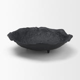 Verdant Small Matte Black Metal Decorative Centerpiece Bowl by Mercana at Eve Furniture