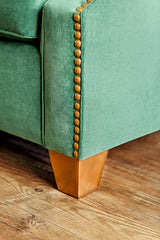 Verdante Emerald Green/Gold Sofa & Loveseat by Furniture of America at Eve Furniture