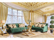 Verdante Emerald Green/Gold Sofa & Loveseat by Furniture of America at Eve Furniture