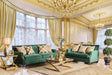 Verdante Emerald Green/Gold Sofa by Furniture of America at Eve Furniture