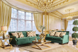 Verdante Emerald Green/Gold Sofa by Furniture of America at Eve Furniture