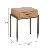 Verec Natural Side Table by Zuomod at Eve Furniture