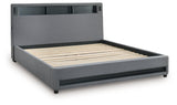 Verishaw Gray California King Upholstered Bed by Ashley at Eve Furniture