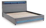 Verishaw Gray Full Upholstered Bed by Ashley at Eve Furniture