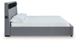 Verishaw Gray Full Upholstered Bed by Ashley at Eve Furniture