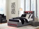 Verishaw Gray Full Upholstered Bed by Ashley at Eve Furniture