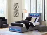 Verishaw Gray Full Upholstered Bed by Ashley at Eve Furniture