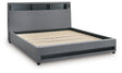 Verishaw Gray King Upholstered Bed by Ashley at Eve Furniture
