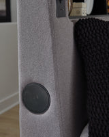 Verishaw Gray Queen Upholstered Bed by Ashley at Eve Furniture