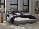 Verishaw Gray Queen Upholstered Bed by Ashley at Eve Furniture