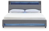 Verishaw Gray Queen Upholstered Bed by Ashley at Eve Furniture