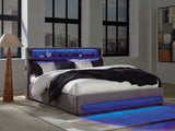 Verishaw Gray Queen Upholstered Bed by Ashley at Eve Furniture