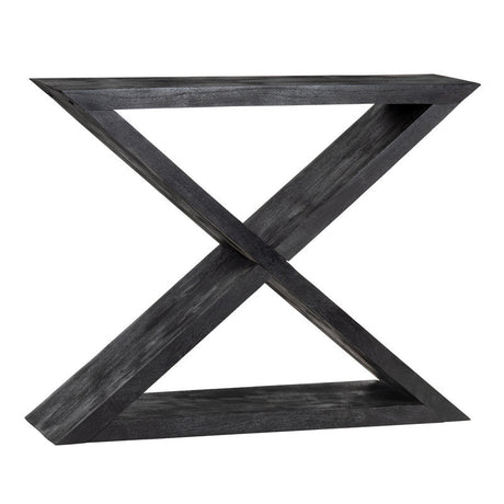 Veritas Black Console Table by Crestview at Eve Furniture