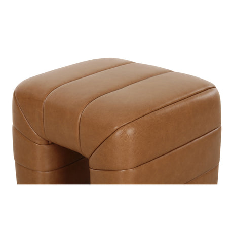 Verity Tan Leather Stool by MOES at Eve Furniture