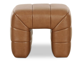Verity Tan Leather Stool by MOES at Eve Furniture