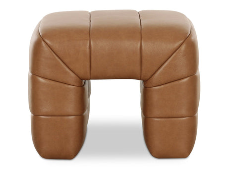 Verity Tan Leather Stool by MOES at Eve Furniture