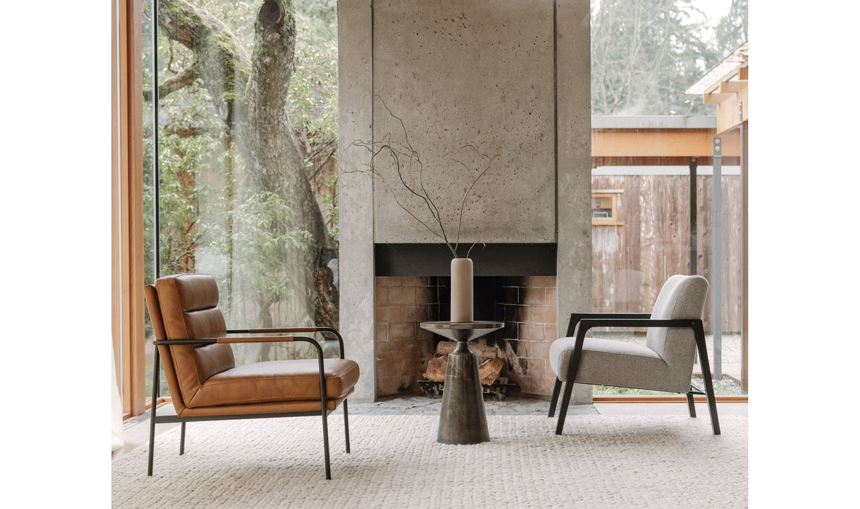 Verlaine Armchair Chestnut Brown by Moe's Home at Eve Furniture