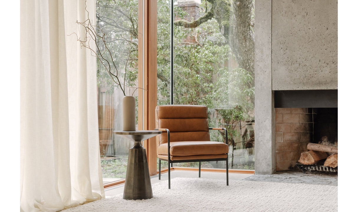 Verlaine Armchair Chestnut Brown by Moe's Home at Eve Furniture
