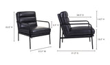 Verlaine Chair Raven Black by Moe's Home at Eve Furniture