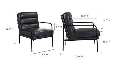 Verlaine Chair Raven Black by Moe's Home at Eve Furniture
