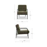 Verlaine Olive Chair by Moe's Home at Eve Furniture