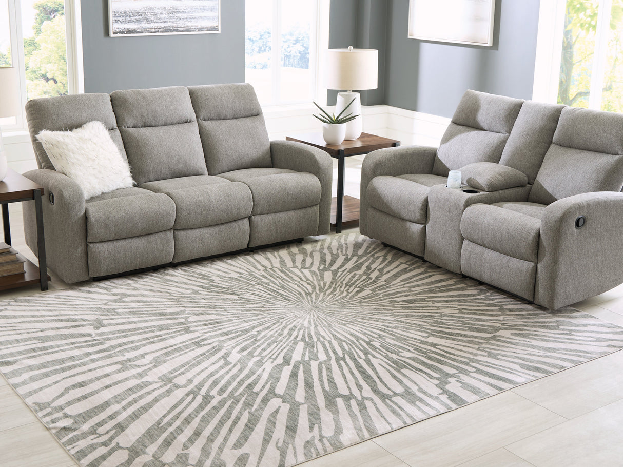 Verland Gray/White Washable Large Rug by Ashley at Eve Furniture